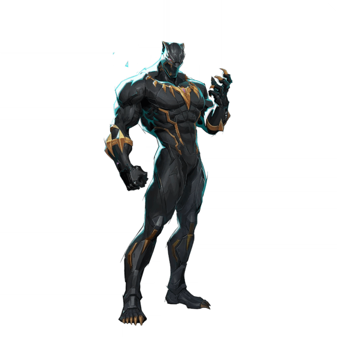 Black Panther standing there menacingly.